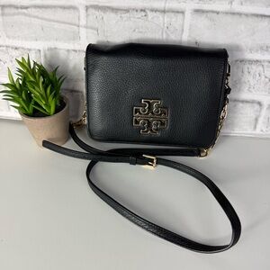 Tory Burch Britton Black Leather Crossbody Bag